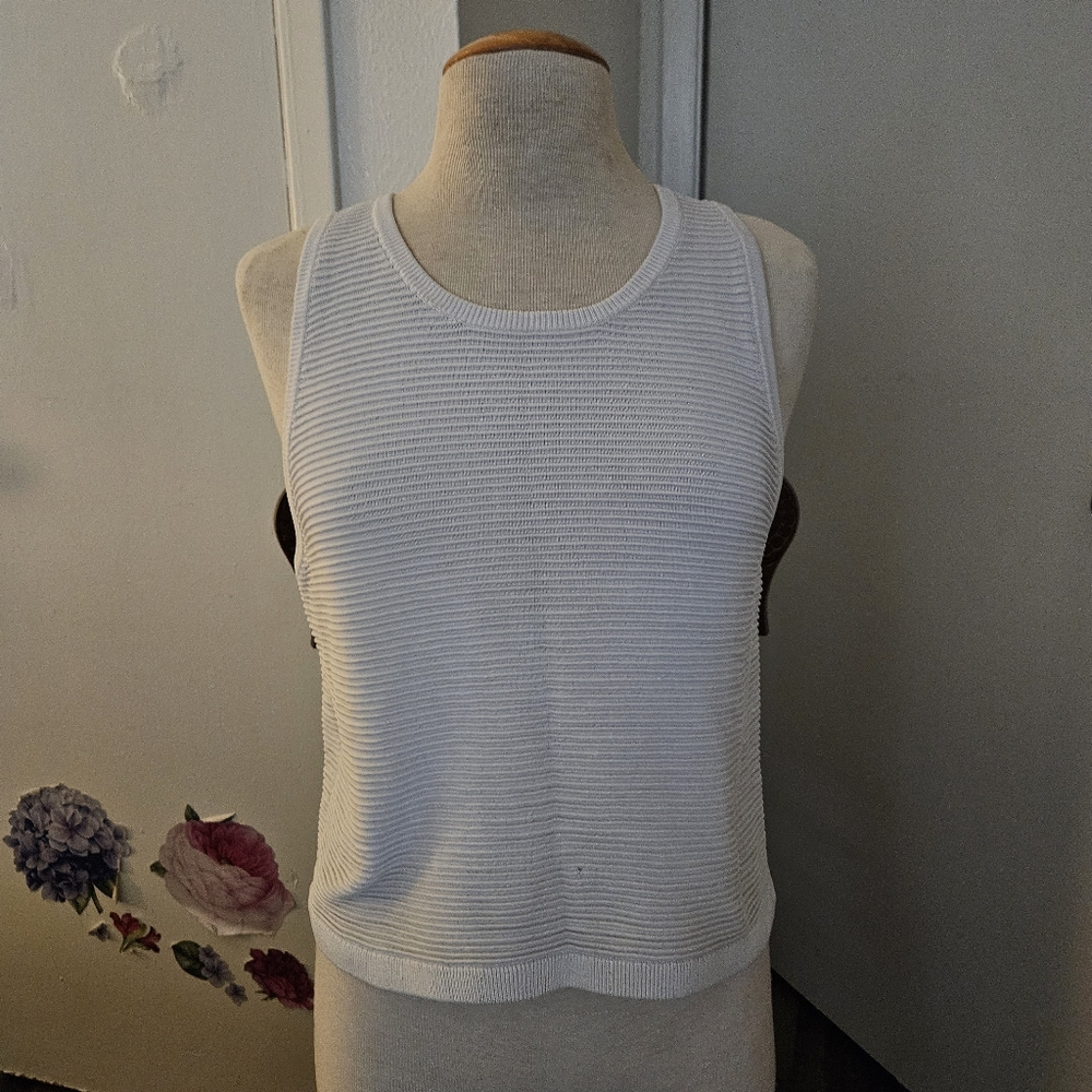 BABATON Sleeveless Gym Fitness Active Tank Top White Women S GUC